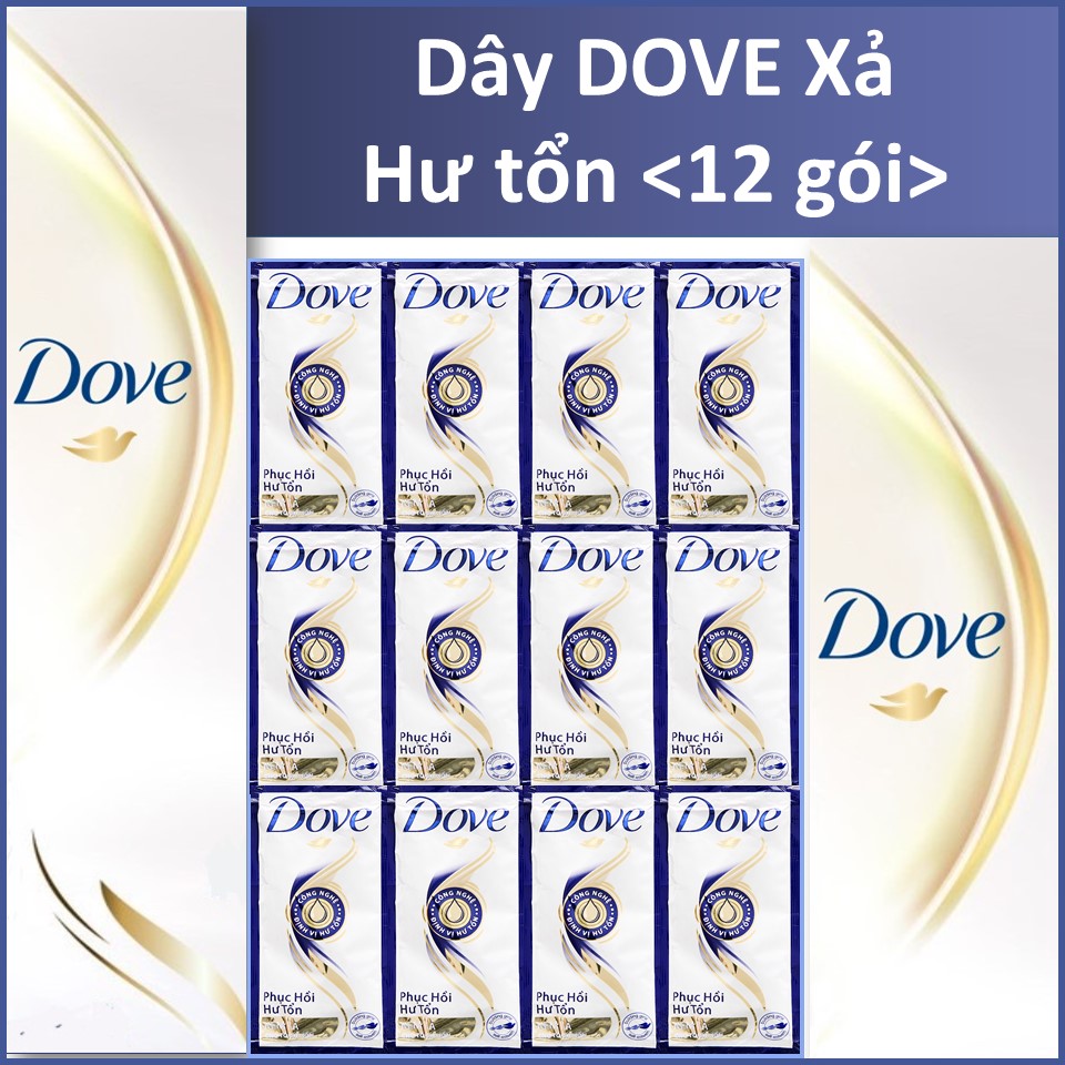 Dầu xả Dove Phục hồi Hư tổn Dây 12 gói