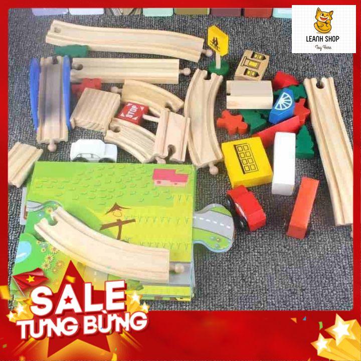 Đô chơi Mô Hình Giao Thông Thành Phố Gỗ 40 Chi Tiết (Loại Lớn)