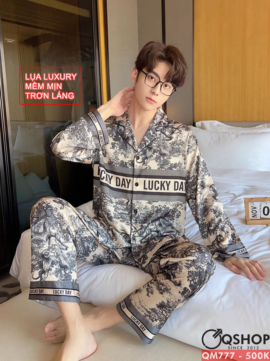 Bộ đồ pijama nam Luxury tay dài mềm mịn QSHOP QM777