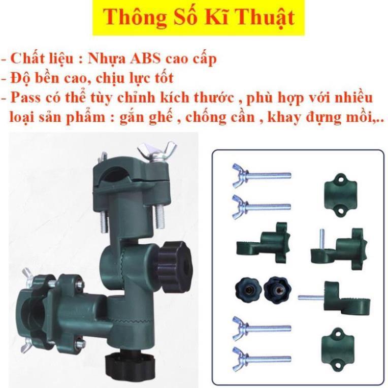 [ CHẤT LƯỢNG] Pass Đa Năng Gắn Ghế Câu Cá , Khay Đựng Mồi, Chống Cần Câu LK-10
