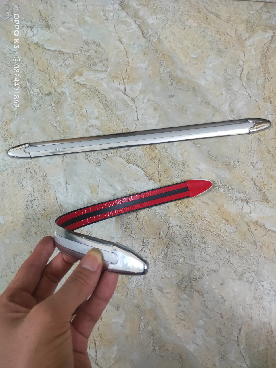 Bộ 4 miếng Cao su mạ Bạc dán Chống Va Đập 4 Góc Xe trước và sau Ô Tô dài 40cm