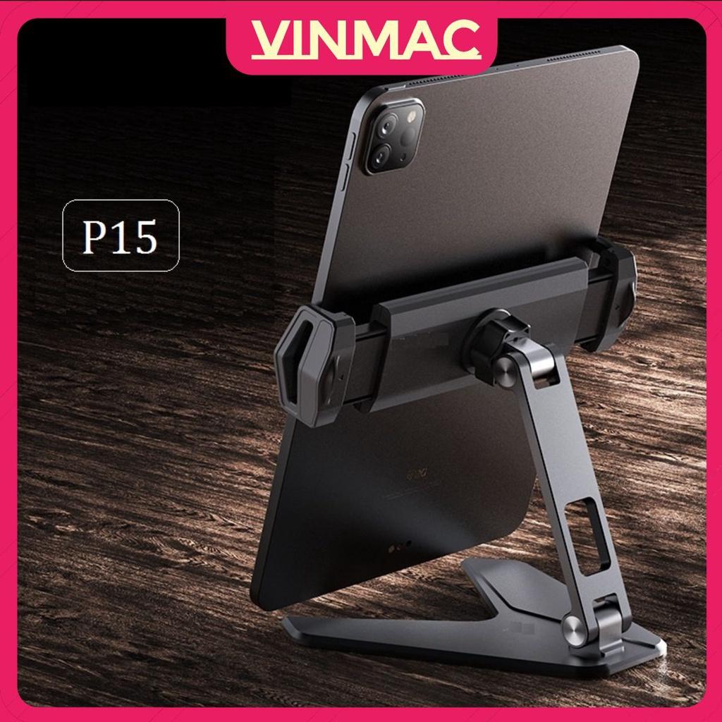 Giá kẹp đỡ cho điện thoại Ipad máy tính bảng cao cấp xoay 360 độ tablet stand nhôm P15, P47