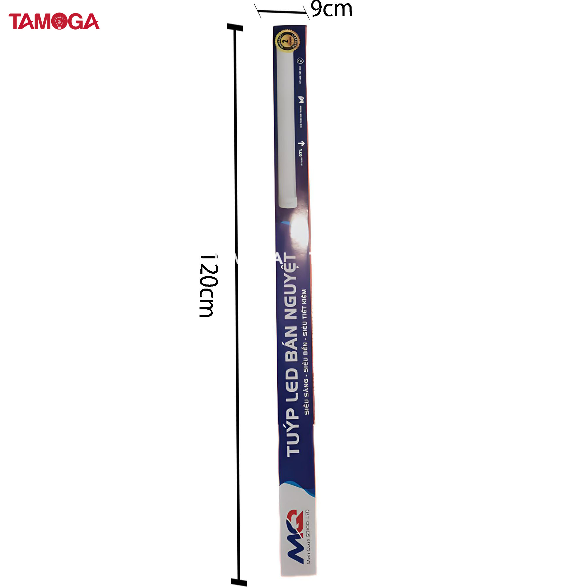 Đèn tuýp led trang trí led bán nguyệt Minh Quân TAMOGA NARIS 4010 công suất 44w, 60w