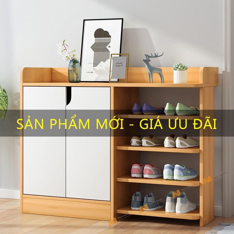 Made in VN Tủ giày gỗ thông minh phòng khách giá để giày dép gỗ cao cấp gỗ mdf 17mm công ty Mộc Phát AN027