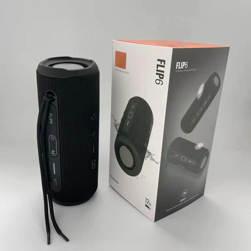 Loa Bluetooth không dây Flip6, Loa siêu trầm chống nước khi lái xe ngoài trời, Đầu vào âm thanh AUX, Phát lại thẻ TF, Máy nghe nhạc MP3 Color: red