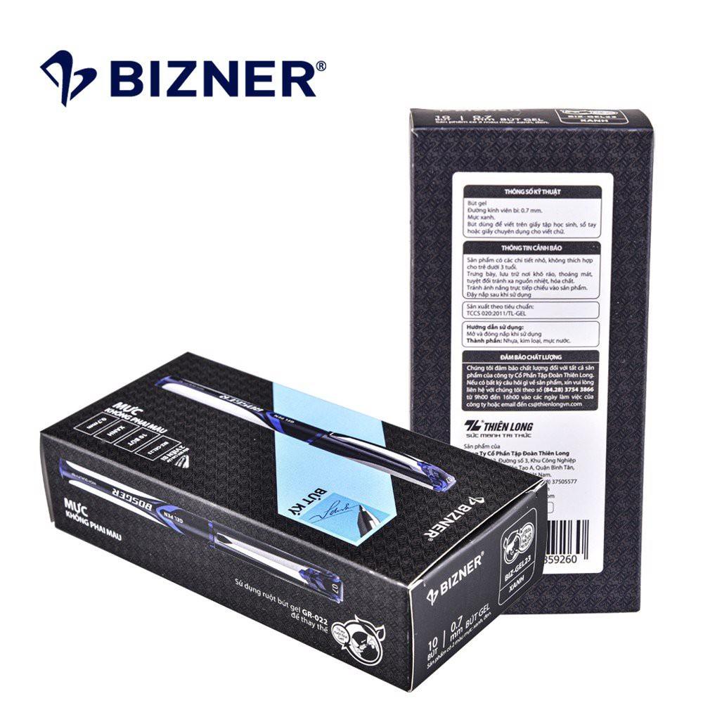 Bút Gel 2 Đầu Bi Thiên Long Bizner Cao Cấp BIZ-GEL23- 2 màu mực Xanh