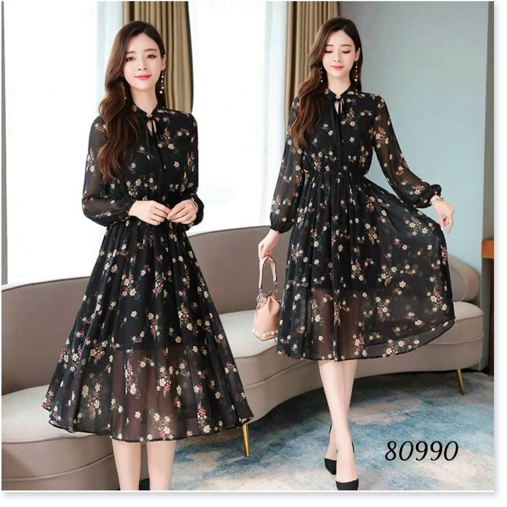 ĐẦM VOAN LỤA HOA DỰ TIỆC DÀNH CHO CÁC QUÝ CÔ KME FASHION