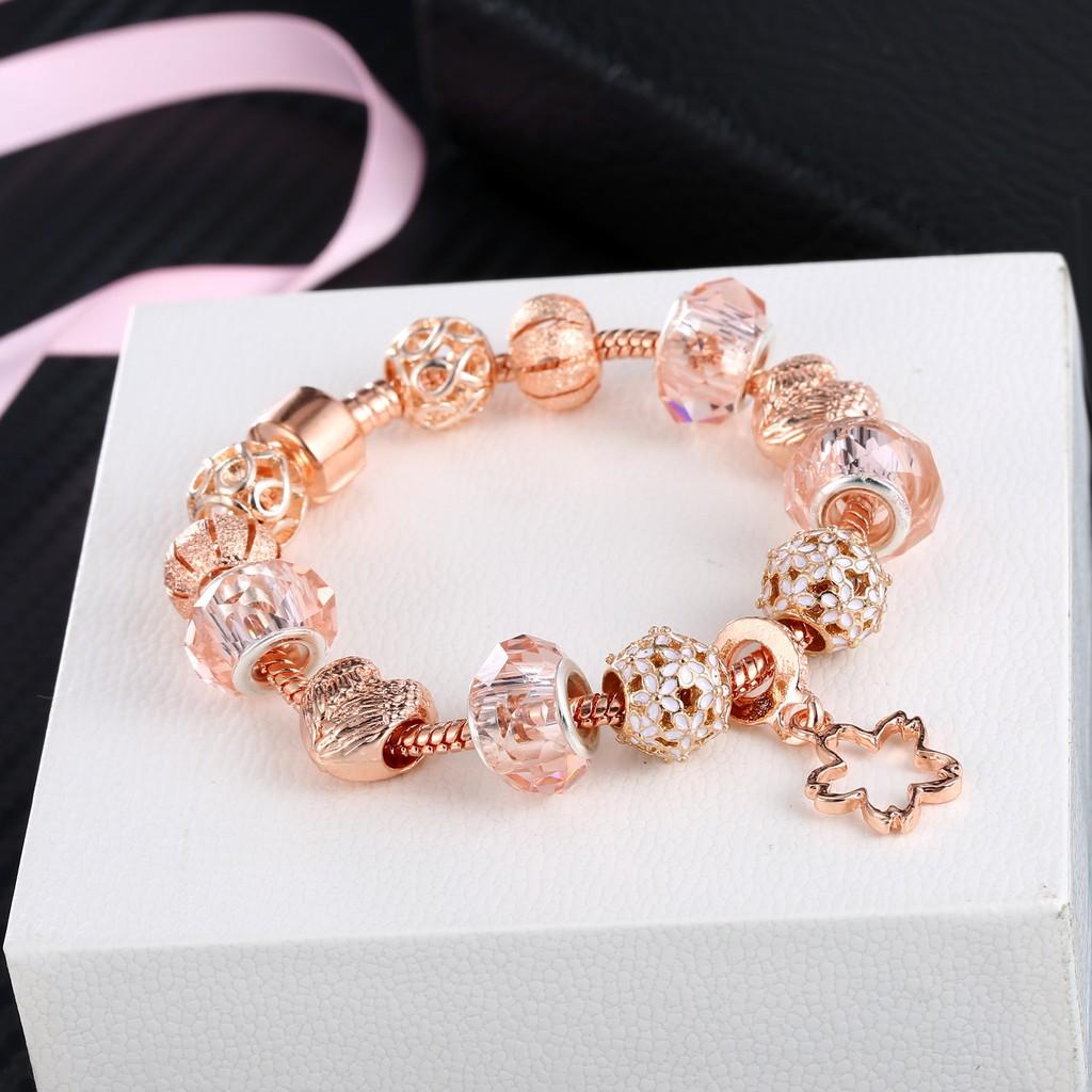 Vòng tay hoa 5 cánh màu gold