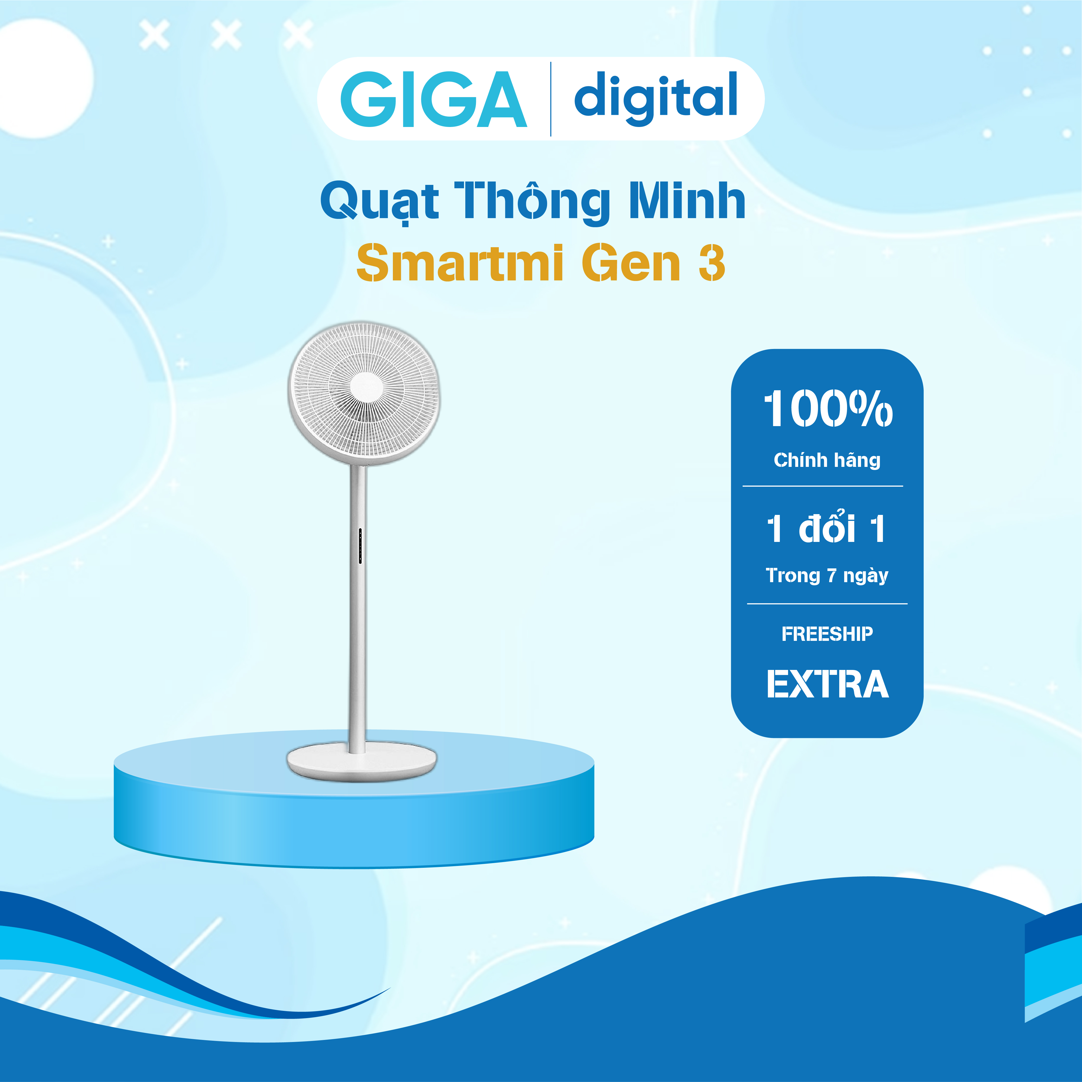 Quạt Thông Minh Smartmi Gen 3 (ZLBPLDS05ZM) – Bản Quốc Tế (Kèm điều khiển) - Hàng chính hãng