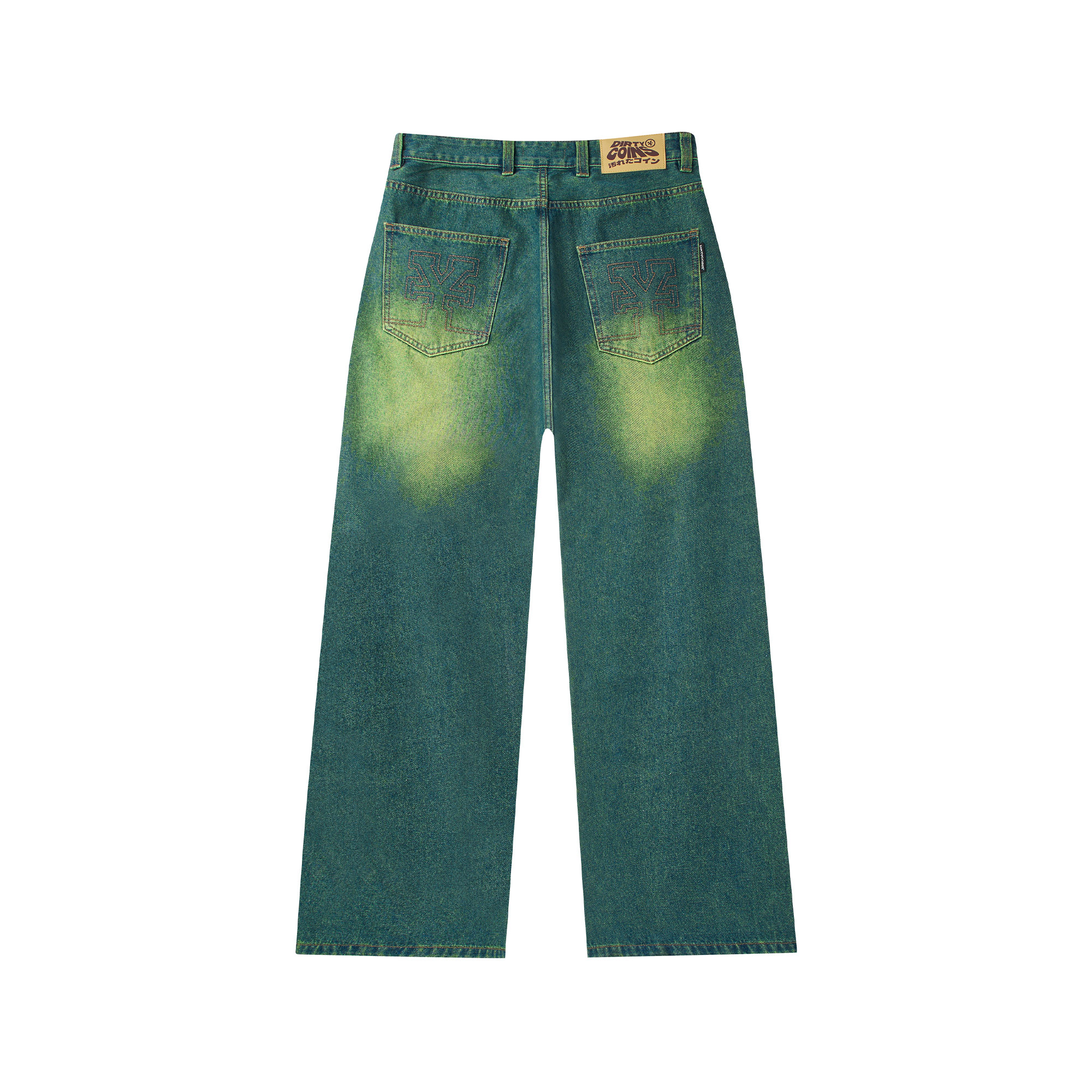 Quần DirtyCoins Baggy Jeans - Green Wash