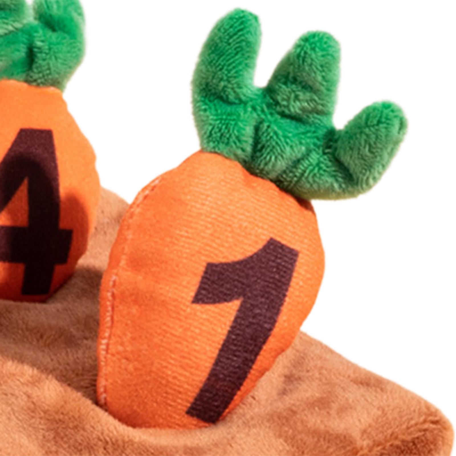 Interactive Dog Toy Training Blanket Pet Foraging Mat Dog Carrot Plush Toy