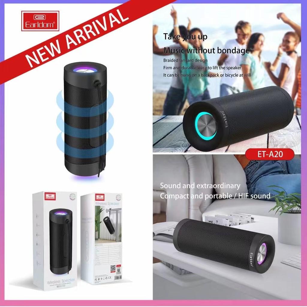 Loa Bluetooth mini Earldom A20- A21 Thiết kế trẻ trung âm thanh sống động nhỏ gọn dễ dàng mang theo -Hàng Chính Hãng