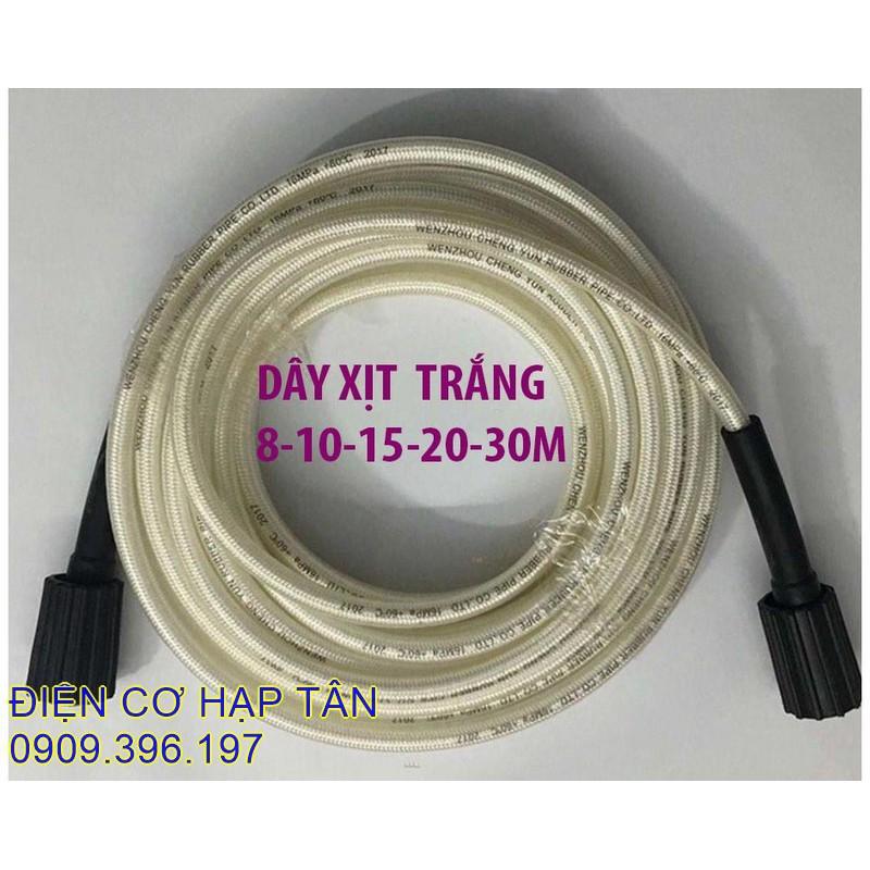 DÂY XỊT RỬA XE CAO ÁP 8 -10 -15 -20 -30MÉT- TRẮNG