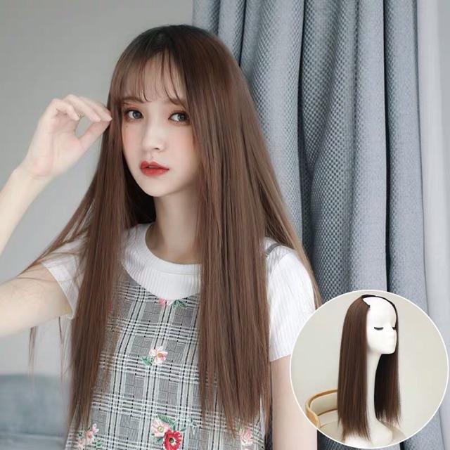 Kẹp tóc giả thẳng 60-65cm nặng 200g