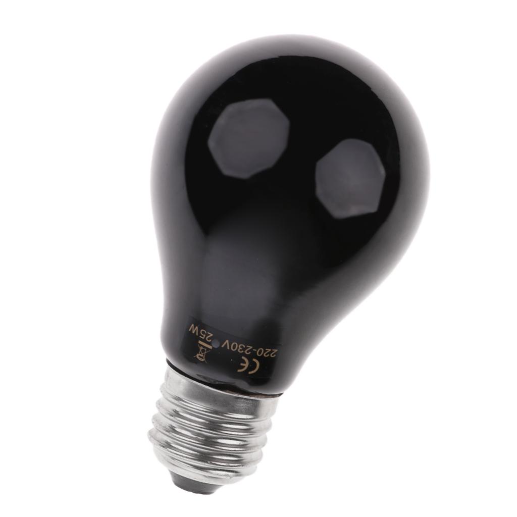 Glass Pet Heating Lamp Winter Heat Emitter Lamp Bulb E27 Black