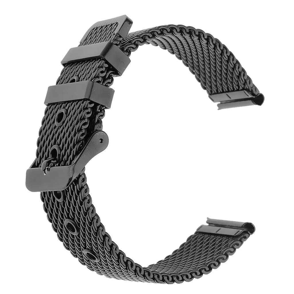 Men Women Stainless Steel  Watch Band Link Bracelet Wrist Strap 20mm