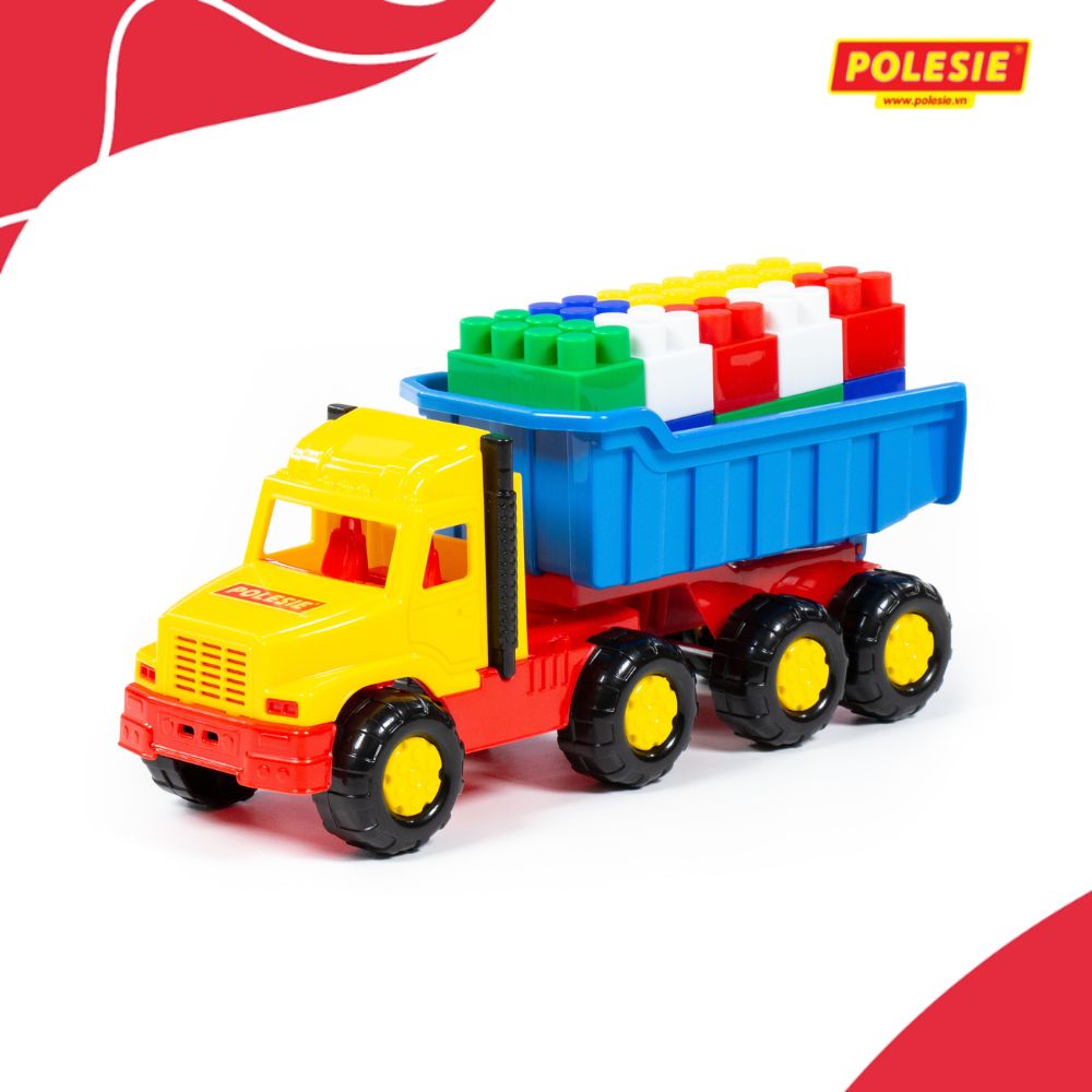 Xe tải đồ chơi 8 bánh kèm bộ lắp ráp – Polesie Toys