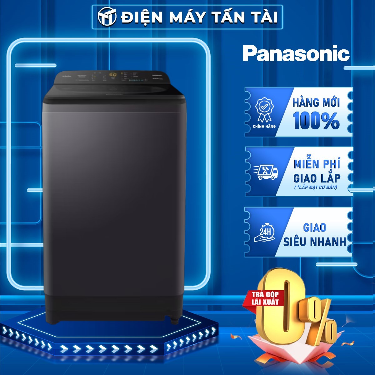 NA-F100A9BRV - Máy Giặt Cửa Trên Panasonic NA-F100A9BRV - Hàng Chính Hãng - Chỉ Giao Hồ Chí Minh