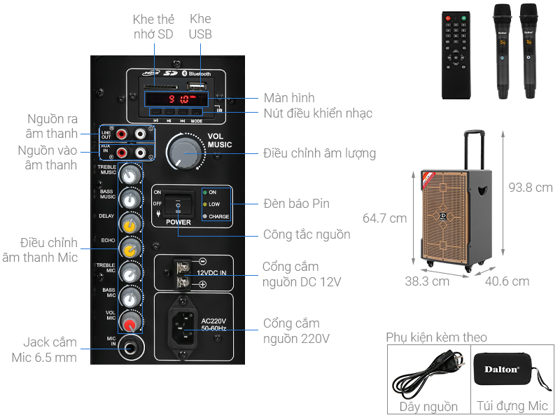 Loa kéo Dalton TS-10G250N - Hàng chính hãng