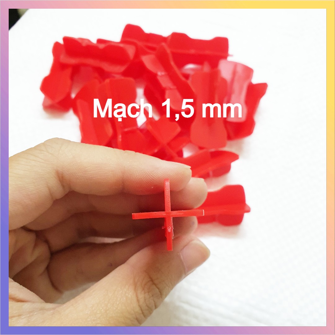 Ke Chữ Thập Tái Sử Dụng Nhựa PP - Ke Góc Ba - Góc Tư - Mạch Gạch 1mm - 1.5mm - Sản Phẩm To Dễ Dàng Cầm Nắm