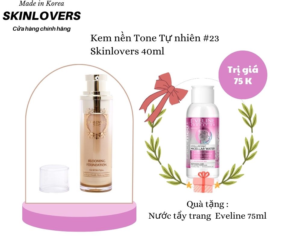 Kem Nền Trang Điểm Eveline Skinlovers Blooming Foundation (40ml)