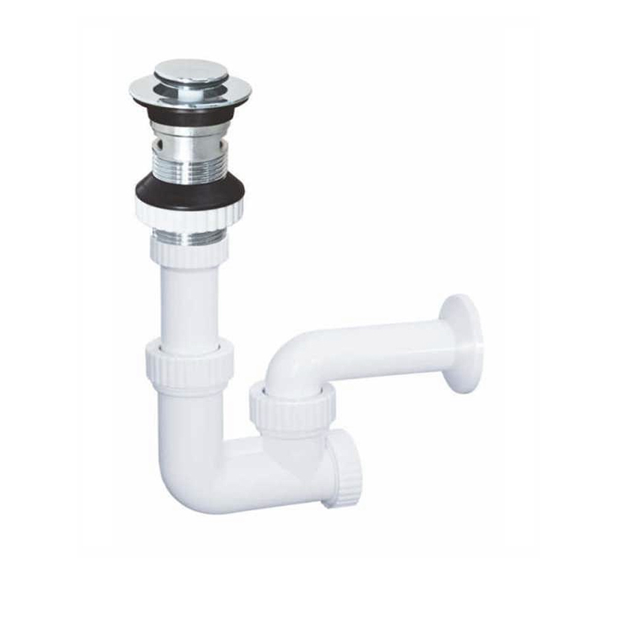 Bộ họng xả lavabo Hùng Anh LV03 chất liệu nhựa nhựa PPR chịu nhiệt nguyên chất, inox, kích thước 30x6x25 cm, trọng lượng 0,4kg - Hoa Sen Home - Hàng chính hãng