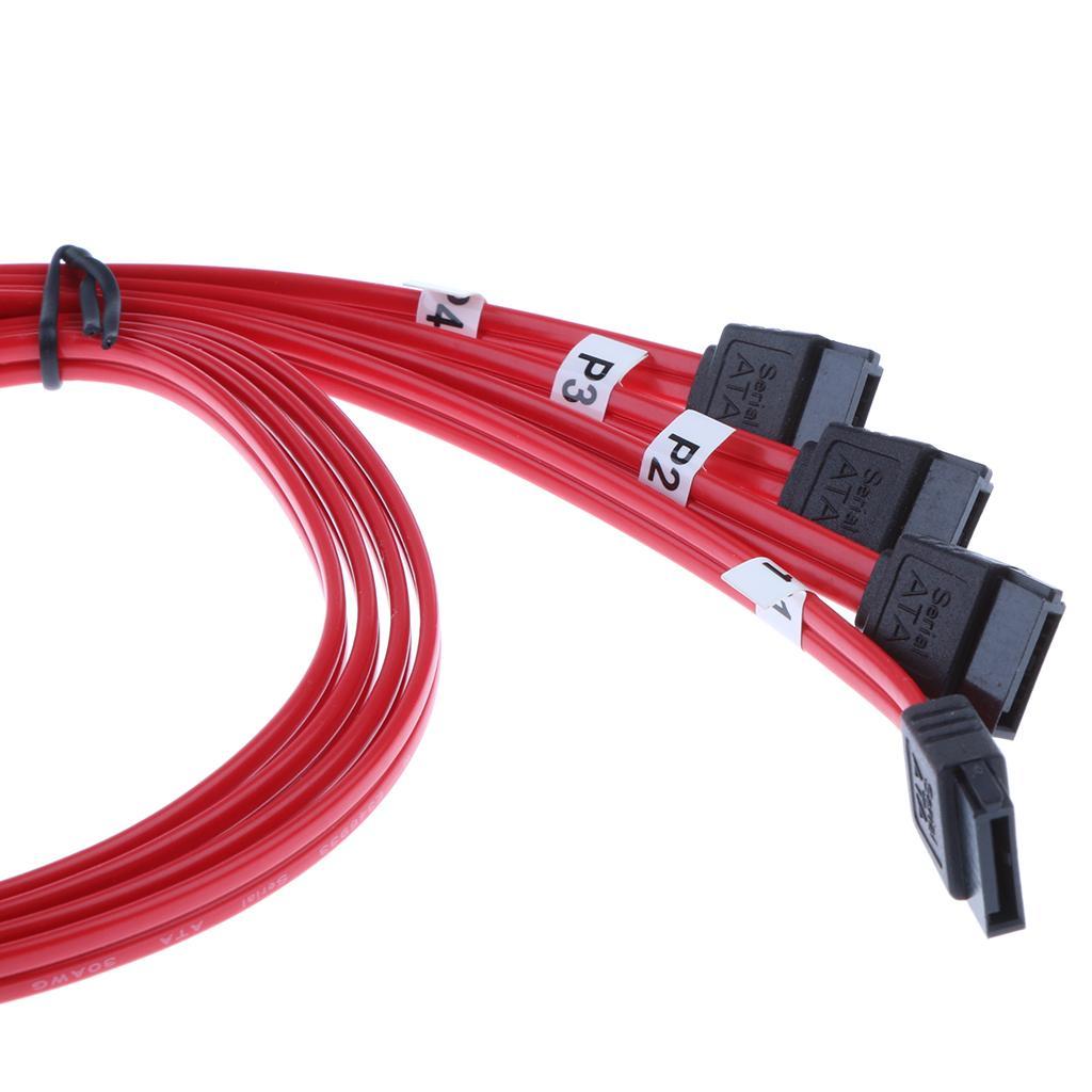 2pack Mini SAS SFF-8087 to 4x SATA HDD Hard Drive Cables Forward Breakout Cable