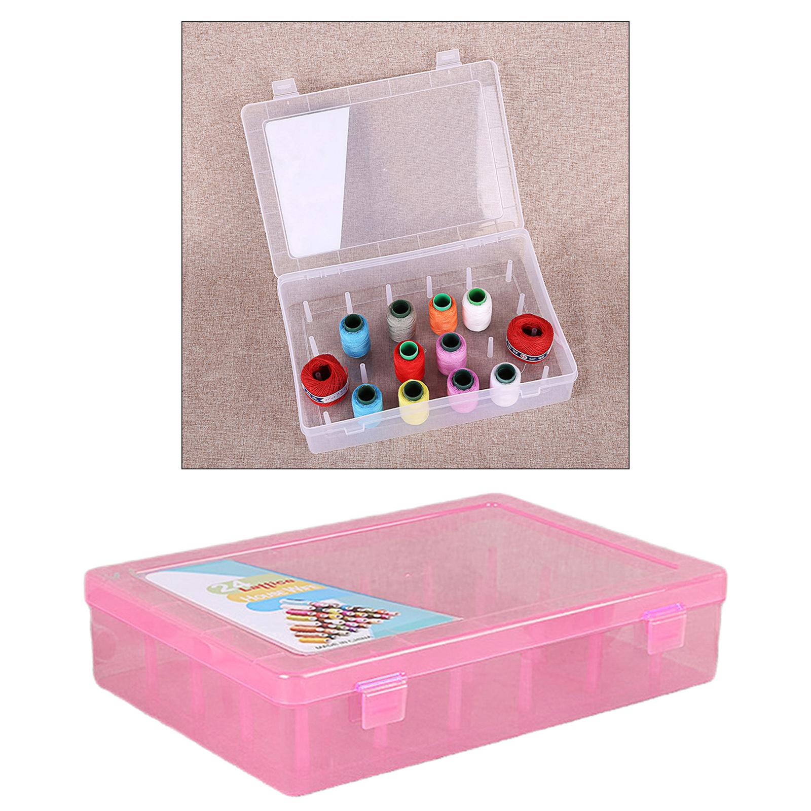 Sewing Thread Storage Box Organiser Case Durable 42 Pillars Organizer