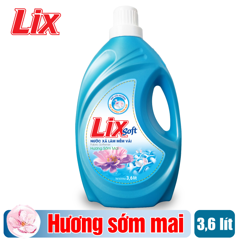 Nước xả vải Lix soft hương sớm mai 3.6 lít LSF36