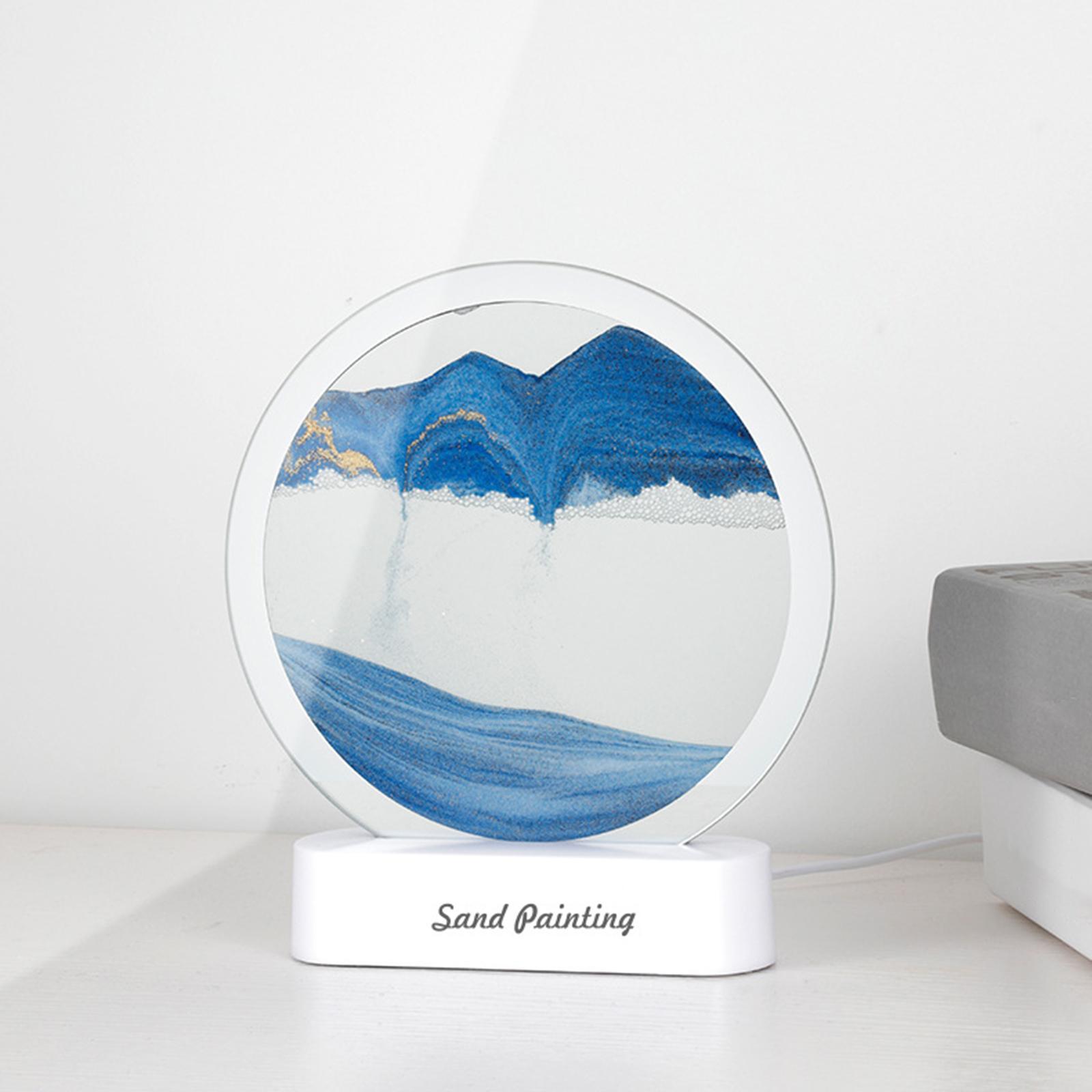 Art Picture Night Light Quicksand Painting Table Lamp for Home Decor