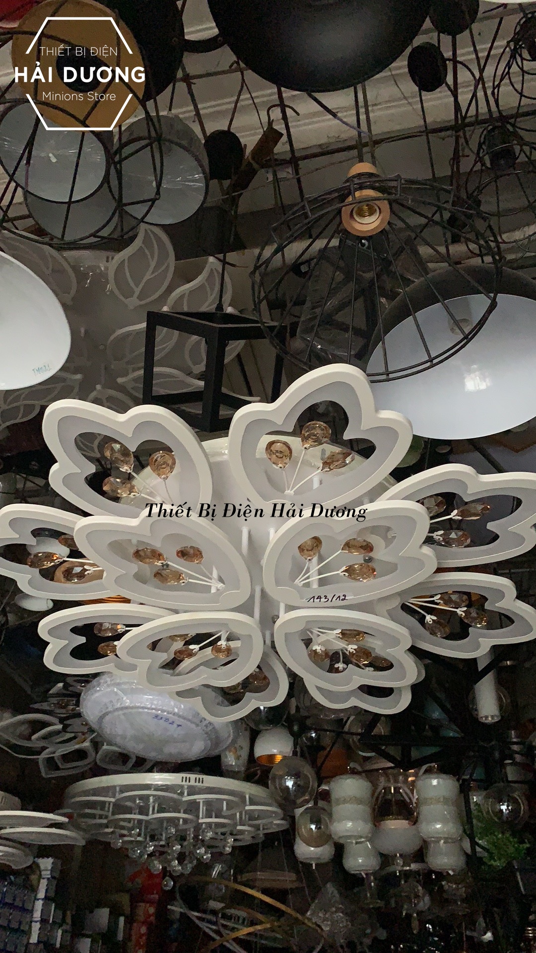 Đèn LED ốp trần hình hoa 12 cánh NT032 - 3 Chế Độ Ánh Sáng - Tăng Giảm Ánh Sáng - Điều Khiển Từ Xa - Kết Nối Điện Thoại - Có Video