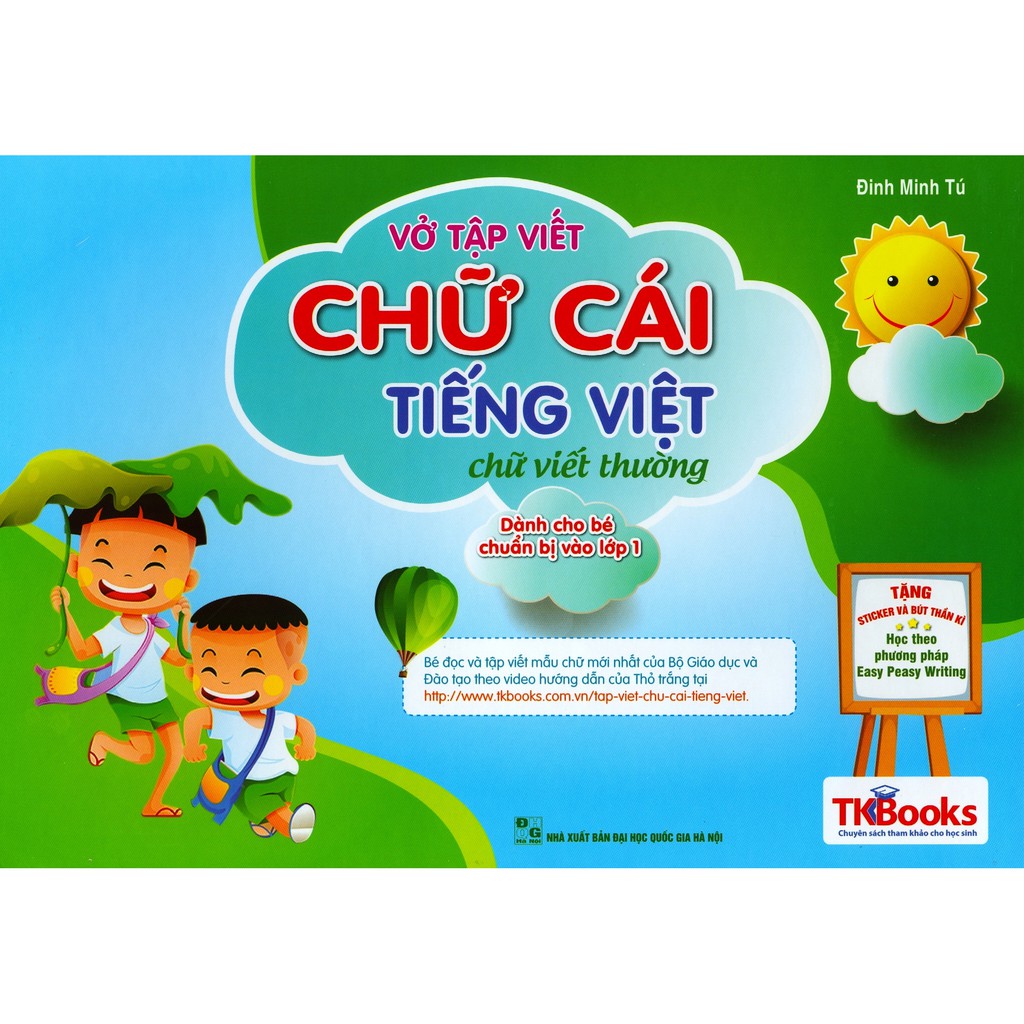 Vở tập viết chữ cái tiếng Việt - chữ viết thường