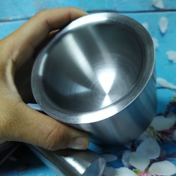 Bộ CỐI CHÀY INOX SUS 304 VUÔNG có NẮP. Dụng cụ nhà bếp Chày giã nghiền thực phẩm tỏi tiêu ĐA NĂNG Chày cối là dụng cụ thiết yếu mọi gia đình và Nhà hàng