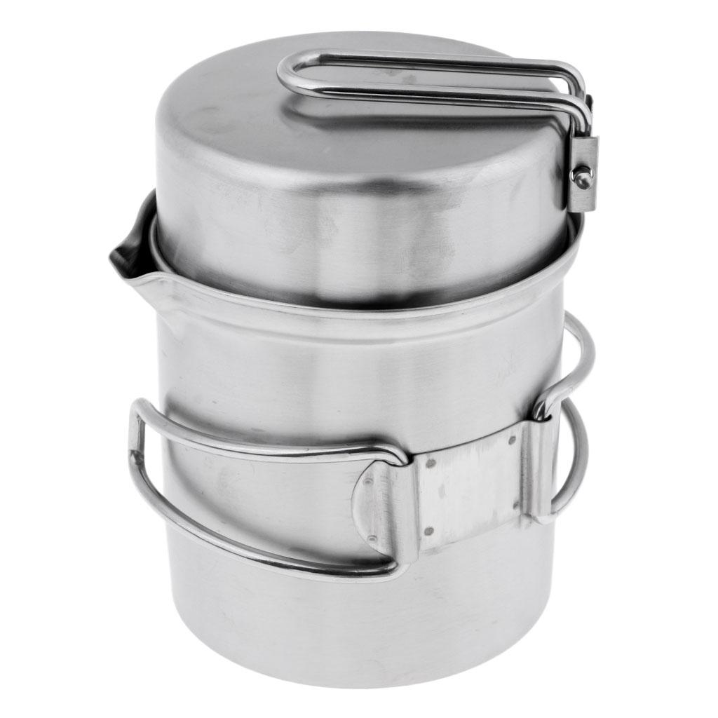 Camping Lightweight Pot, Outdoor Cookware Mess Kit for Backpacking, Outdoor Hiking and Picnic Outdoor Cook Equipment