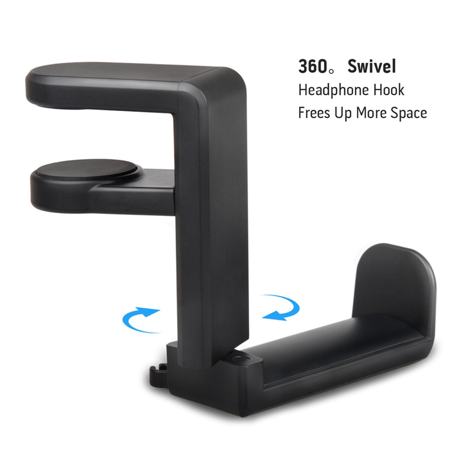 Headphone Holder Under Desk Design Adjustable Rack Headphone Stand Bracket