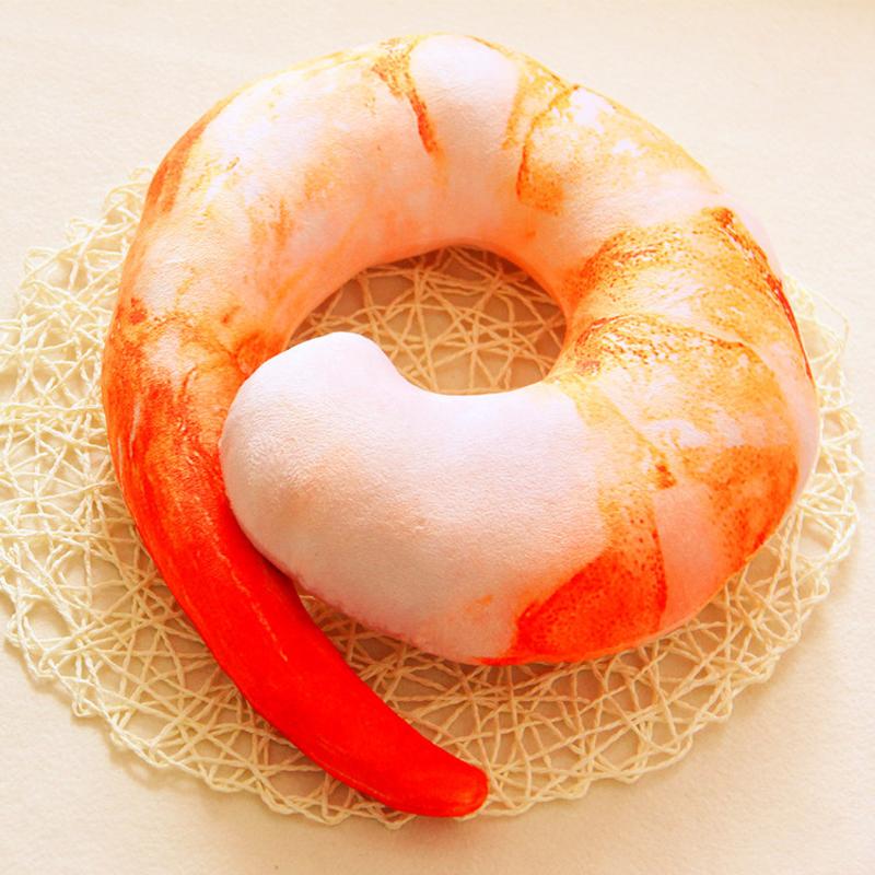 Siêu Dễ Thương Mềm Mại U Sang Trọng Trở Lại Bóng Đồ Chơi Thịt Tôm Sofa gối Đệm Toy Thú Nhồi Bông Phim Hoạt Hình Gối Sáng Tạo cho Cô Gái Trẻ Em