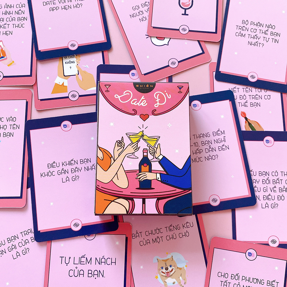 Bộ Bài Date Đi Drinking Game 40 Lá Chinh Phục Trái Tim Crush Dành Cho Những Buổi Hẹn Hò Thú Vị Của Các Cặp Đôi