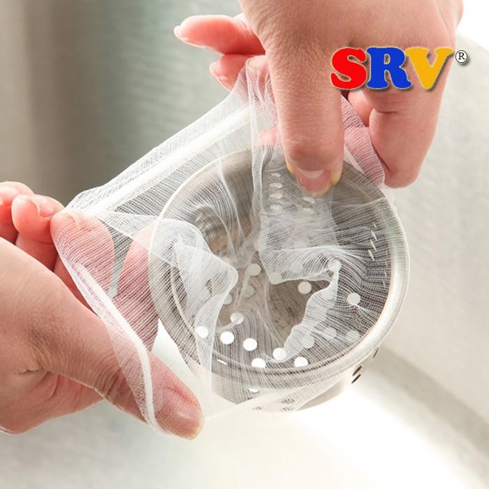 Sẵn Hàng - Combo 100 Túi Lọc Rác Bồn Rửa Chén Thông Minh-Tự Hủy Sinh Học-Có Chun Ở Miệng Giúp Dễ Dàng Sử Dụng ... ...