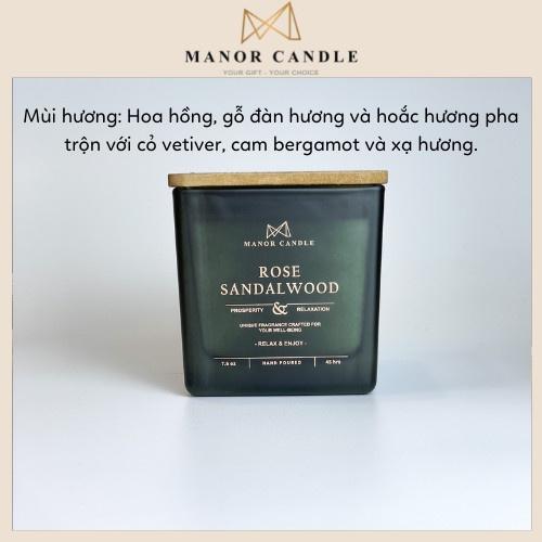 Nến thơm Manor Candle - Tinh dầu cao cấp nhập khẩu - Size 7.4oz 230g- An Toàn không khói