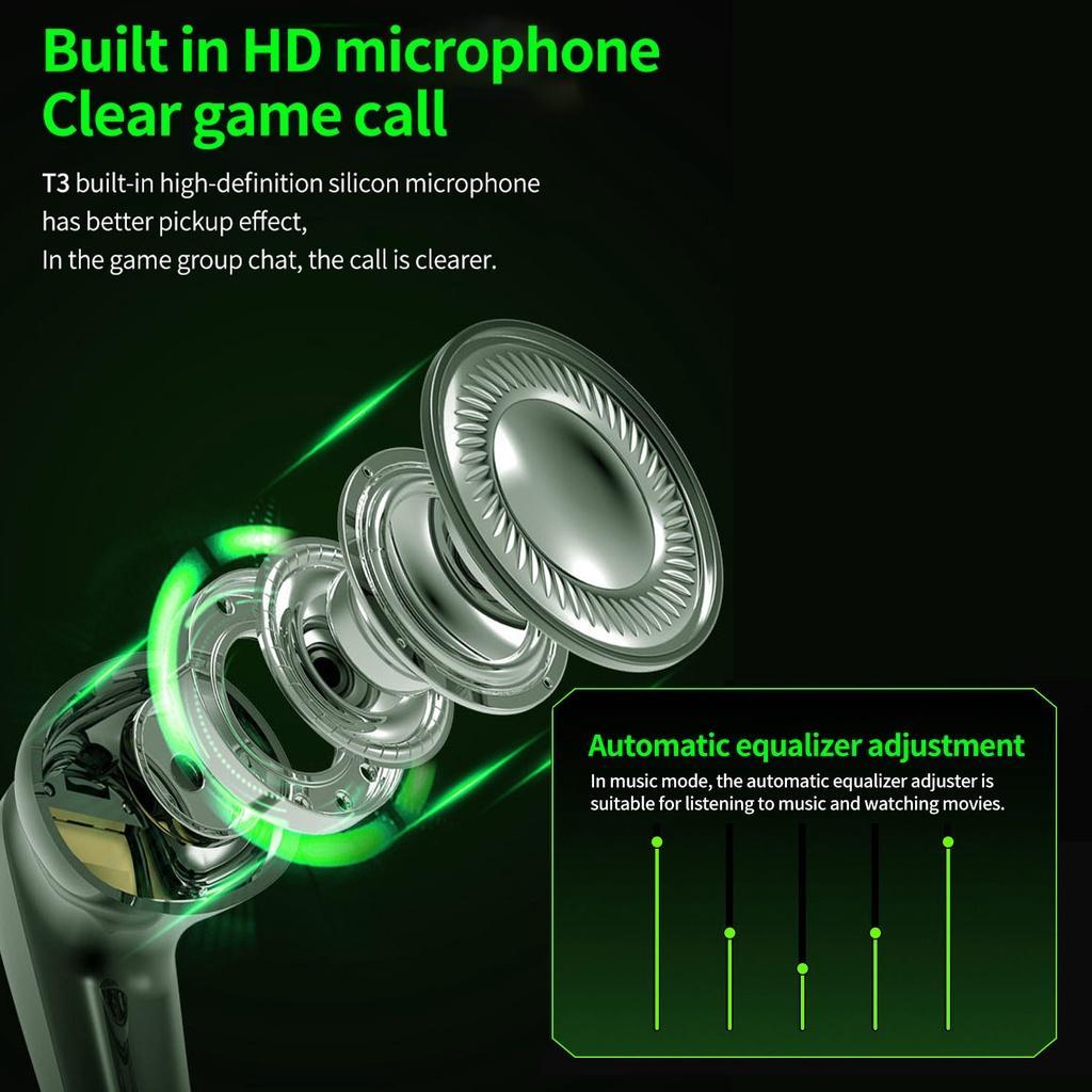 Tai nghe chơi game không dây Plextone Xmowi T3 có micro độ trễ 65mms và đế sạc