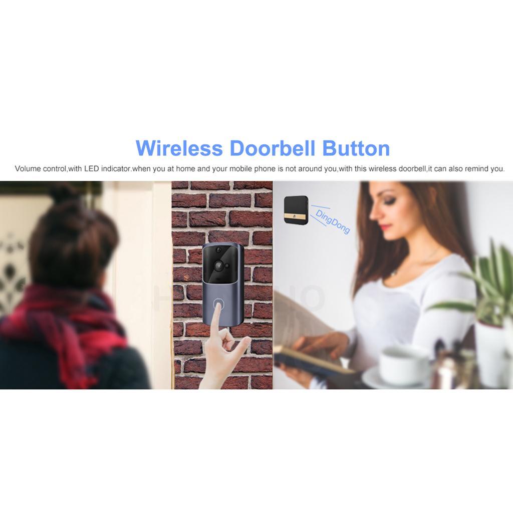 Wireless WiFi Video Doorbell 2-Way Talk Chime Security Bell