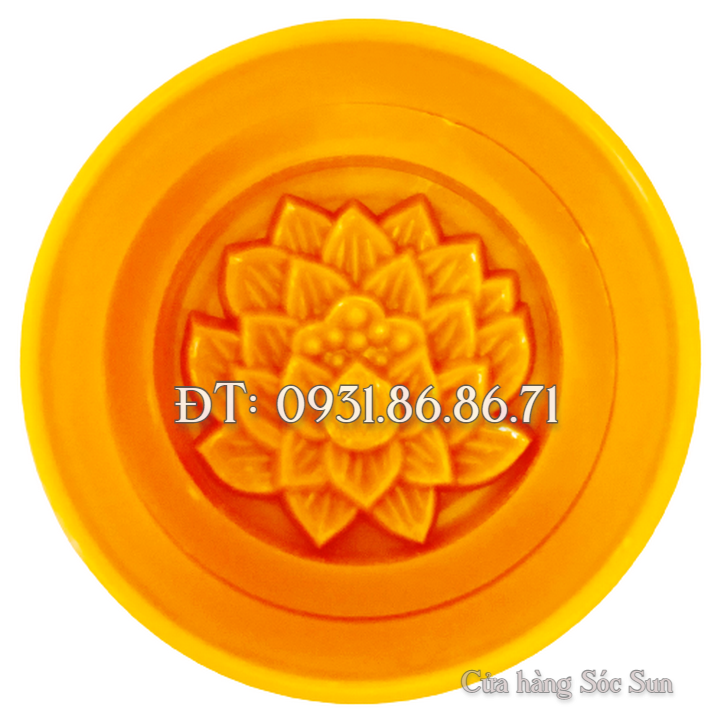 Bộ 2 khuôn ép xôi hoa sen, hoa hồng loại 14 cm – Mã số 1947
