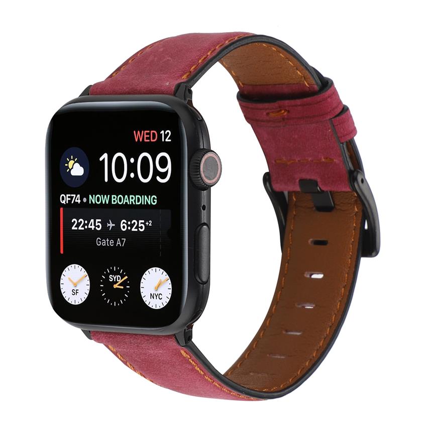 Dành cho iWatch 38/40 / 41mm 42/44/45 / 49mm iWatch Series 1 2 3 4 5 6 7 8 SE ULTRA  Dây da thật cổ điển