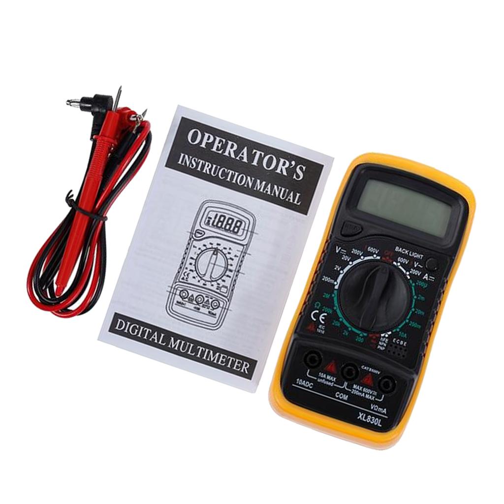 XL830L Portable LCD Auto Ranging Digital Multimeter AC DC OHM Volt Tester