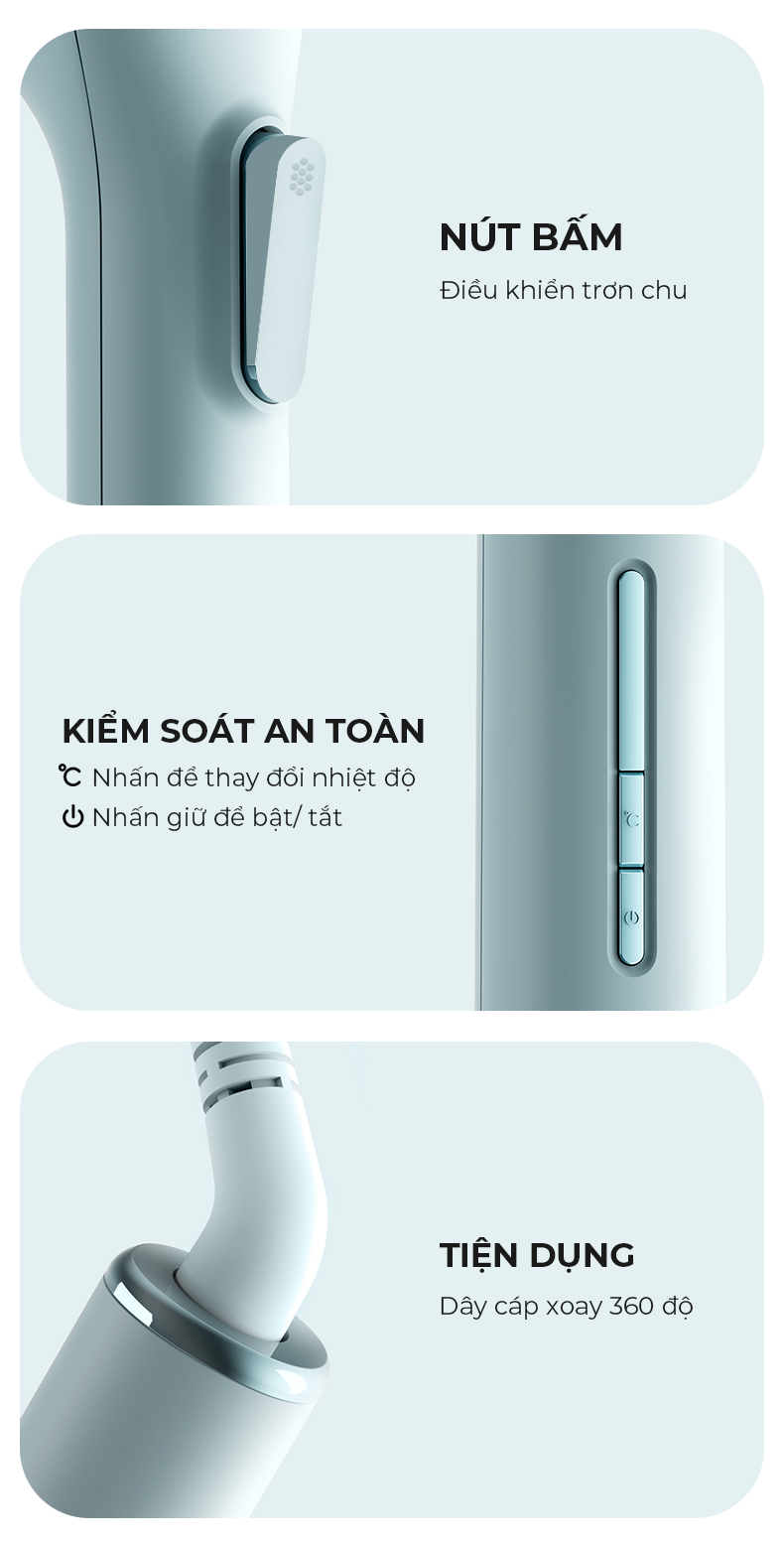 Lược Điện Ion Âm BUMAS H10 - Máy Duỗi Tóc Phủ Protein Kích Thích Mọc Tóc - Chăm Sóc Tóc Mềm Mượt - Hàng Chính Hãng