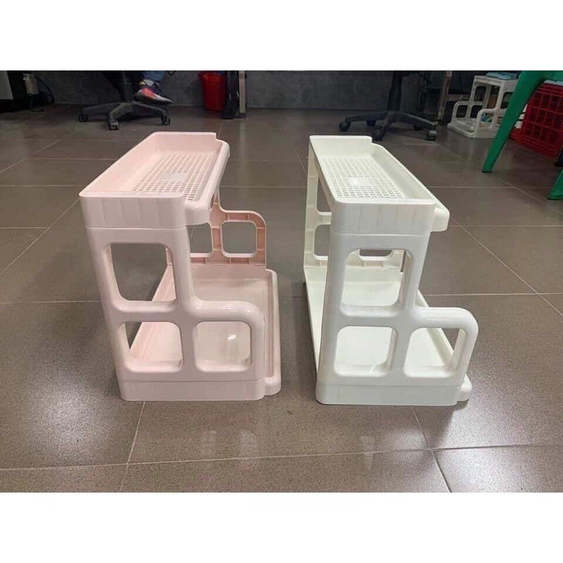 Kệ Đựng Gia Vị Nhà Bếp 2 Tầng Hàng Việt Nhật - Chính Hãng ( Giao màu ngẫu nhiên)