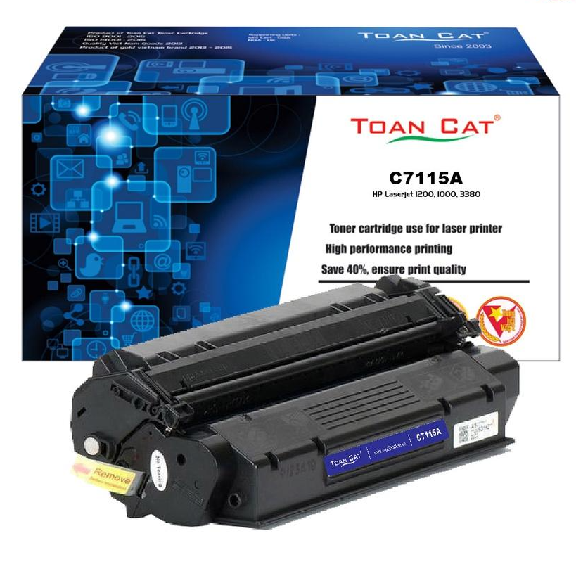 Hộp mực in Toàn Cát - C7115A dùng cho máy in HP Laserjet 1200, 1000, 3380 (TÁI NẠP MỰC NHIỀU LẦN) - HÀNG CHÍNH HÃNG