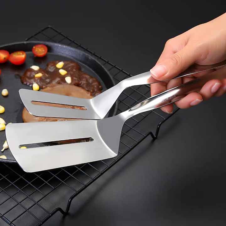 Kẹp Gắp thức ăn Inox - 24.8x7.4cm 160g-KLTA