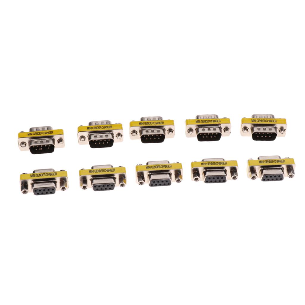 DB9 9Pin Female to Female/Male to Male Gender Change Converter Adapter RS232