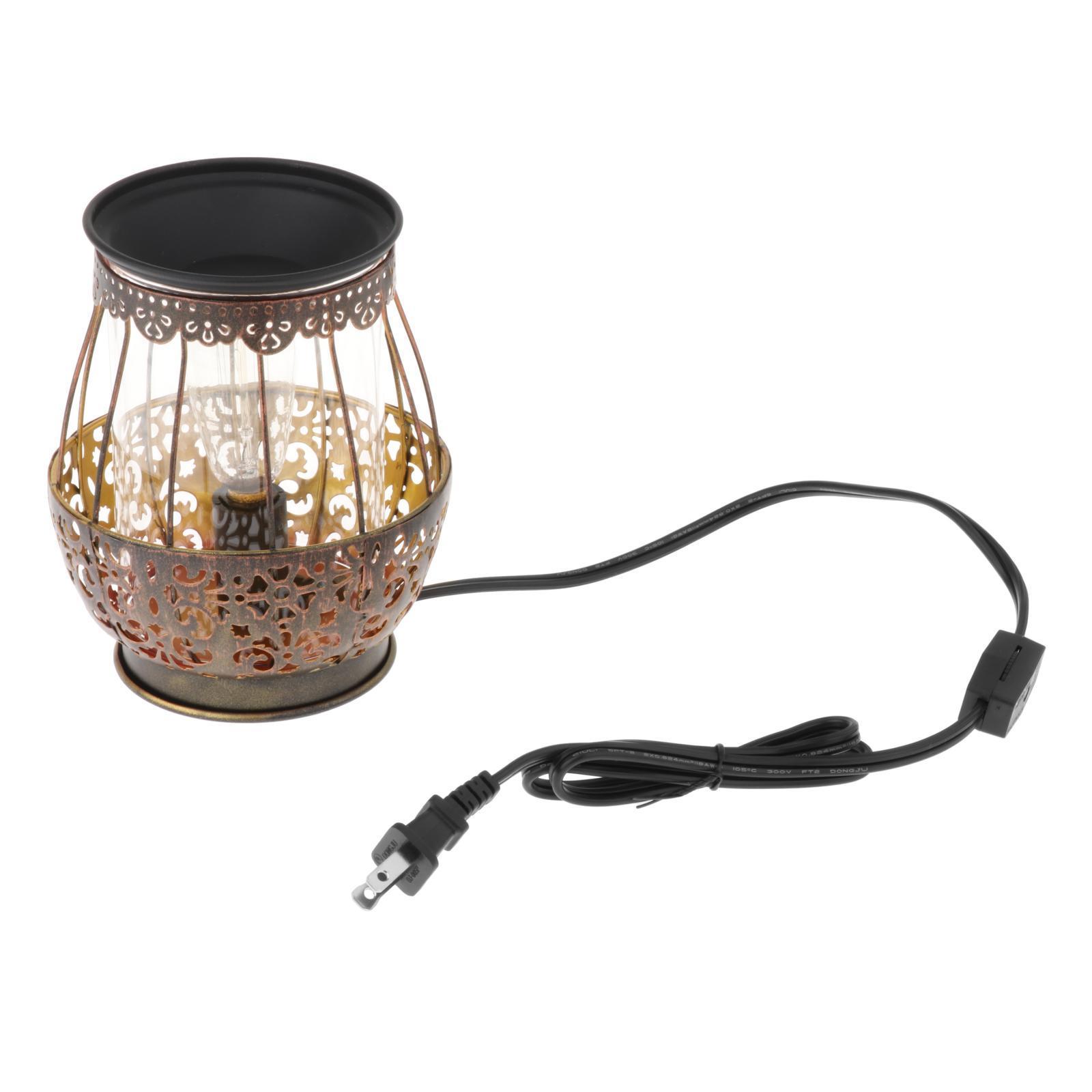 Electric Melt Warmer, Metal Candle Warmer Burner for Scented , Fragrance Warmer Melter with Bulb, Housewarming, Wedding, Birthday Gifts